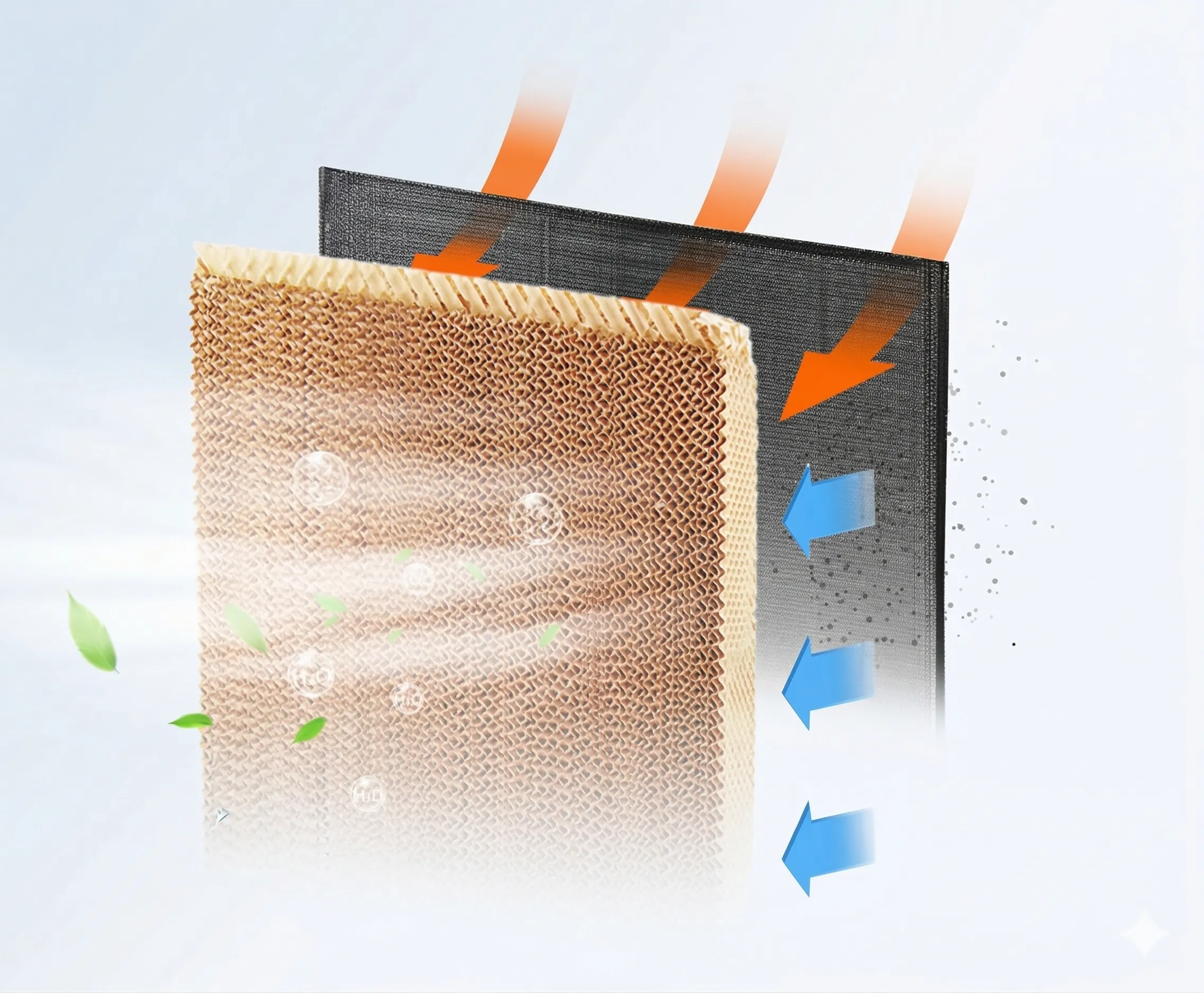 High-Efficiency Evaporative Cooling Pads